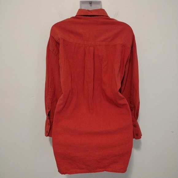 Zara - Salmon Button Front Shirt - Picture 6 of 12